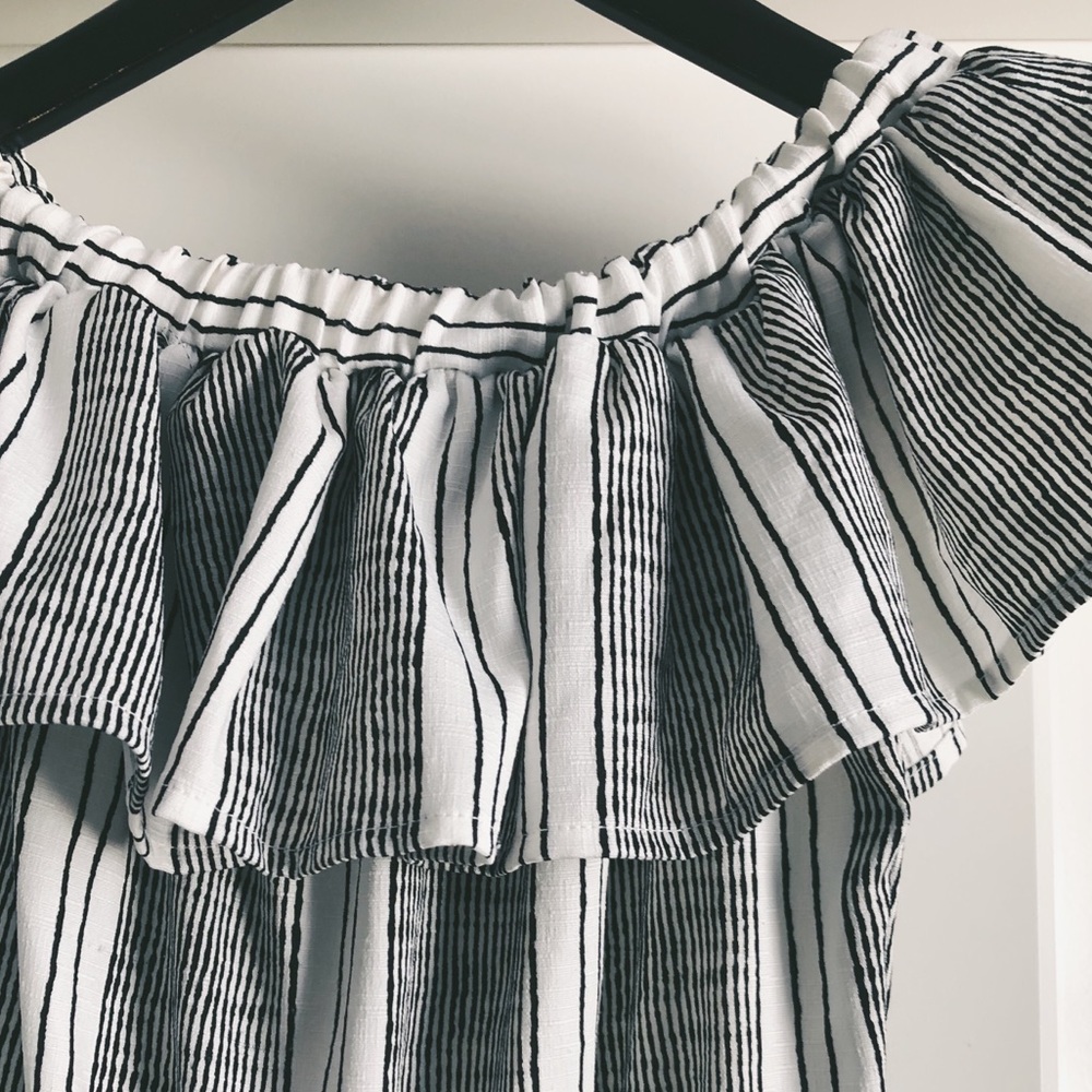 Missguided striped bardot grill detail jumpsuit - Picture 4 of 5